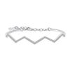 Image 1 : Natural 0.52 CTW Zig Zag Stackable Diamond Cuff Bangle 14KT White Gold