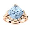 Image 1 : Natural 2.57 CTW Aquamarine Solitaire Ring 18K Rose Gold