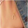 Image 3 : Natural 0.22 CTW Wishbone Diamond Necklace 18KT Yellow Gold