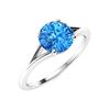Image 2 : Natural 1.22 CTW Topaz Solitaire Ring 18K White Gold