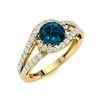 Image 2 : Natural 1.26 CTW Topaz & Diamond Engagement Ring 14K Yellow Gold