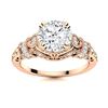 Image 1 : Natural 0.95 CTW Diamond Solitaire Ring 14K Rose Gold