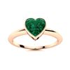 Image 1 : Natural 0.51 CTW Emerald Solitaire Ring 18K Rose Gold