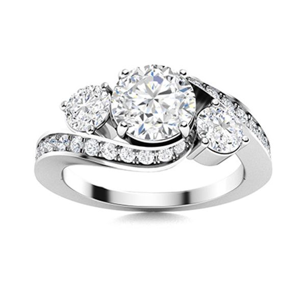 Natural 1.52 CTW Diamond Solitaire Ring 18K White Gold