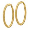 Image 2 : 14k Yellow Gold Twisted Omega Back Hoop Earrings - 40 mm