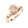 Image 2 : Natural 0.80 CTW Morganite & Diamond Engagement Ring 18K Rose Gold