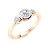 Image 2 : Natural 0.81 CTW Diamond Solitaire Ring 14K Rose Gold