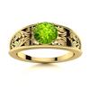 Image 1 : Natural 0.61 CTW Peridot Solitaire Ring 14K Yellow Gold