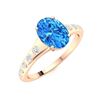 Image 2 : Natural 1.19 CTW Topaz & Diamond Engagement Ring 14K Rose Gold
