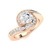 Image 2 : Natural 1.10 CTW Topaz & Diamond Engagement Ring 18K Rose Gold
