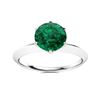 Image 1 : Natural 2.52 CTW Emerald Solitaire Ring 18K White Gold