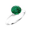 Image 2 : Natural 2.52 CTW Emerald Solitaire Ring 18K White Gold