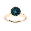 Image 1 : Natural 1.27 CTW Blue Diamond Solitaire Ring 18K Rose Gold