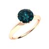 Image 2 : Natural 1.27 CTW Blue Diamond Solitaire Ring 18K Rose Gold
