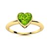Image 1 : Natural 0.88 CTW Peridot Solitaire Ring 18K Yellow Gold