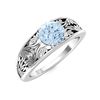 Image 2 : Natural 1.22 CTW Aquamarine Solitaire Ring 18K White Gold