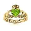 Image 1 : Natural 0.45 CTW Peridot Solitaire Ring 14K Yellow Gold