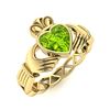 Image 2 : Natural 0.45 CTW Peridot Solitaire Ring 14K Yellow Gold