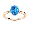 Image 1 : Natural 1.43 CTW Topaz Solitaire Ring 18K Rose Gold