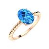 Image 2 : Natural 1.43 CTW Topaz Solitaire Ring 18K Rose Gold