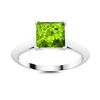 Image 1 : Natural 1.58 CTW Peridot Solitaire Ring 14K White Gold