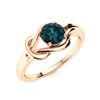 Image 2 : Natural 0.61 CTW Blue Diamond Solitaire Ring 14K Rose Gold