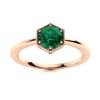Image 1 : Natural 1.57 CTW Emerald Solitaire Ring 18K Rose Gold