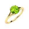 Image 2 : Natural 0.72 CTW Peridot Solitaire Ring 18K Yellow Gold