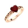 Image 2 : Natural 0.58 CTW Garnet Solitaire Ring 18K Rose Gold
