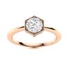 Image 1 : Natural 0.61 CTW Diamond Solitaire Ring 14K Rose Gold