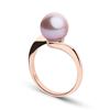Image 1 : Gem Quality Lavender Freshwater Pearl Serenity Solitaire Ring
