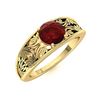 Image 2 : Natural 1.21 CTW Garnet Solitaire Ring 14K Yellow Gold