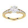 Image 1 : Natural 1.06 CTW Diamond Solitaire Ring 18K Yellow Gold