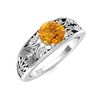 Image 2 : Natural 1.21 CTW Citrine Solitaire Ring 14K White Gold