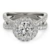 Image 1 : Natural 2.01 ctw Diamond Halo Ring 14k White Gold