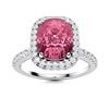 Image 1 : Natural 3.06 CTW Tourmaline & Diamond Engagement Ring 14K White Gold