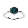 Image 1 : Natural 0.61 CTW Blue Diamond Solitaire Ring 14K White Gold