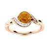 Image 1 : Natural 1.18 CTW Citrine & Diamond Engagement Ring 14K Rose Gold