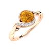 Image 2 : Natural 1.18 CTW Citrine & Diamond Engagement Ring 14K Rose Gold