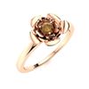 Image 2 : Natural 0.12 CTW Brown Diamond Solitaire Ring 18K Rose Gold