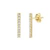 Image 1 : Natural 0.17 CTW Nine Stone Bar Earrings 18KT Yellow Gold