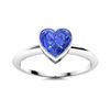 Image 1 : Natural 1.26 CTW Ceylon Sapphire Solitaire Ring 14K White Gold