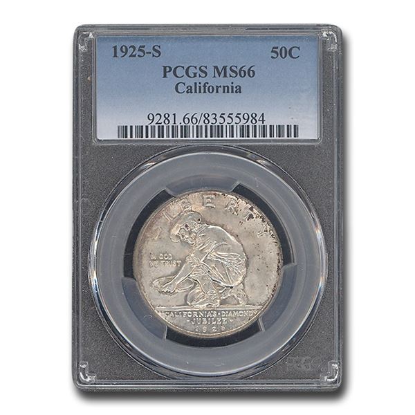 1925-S California Half Dollar MS-66 PCGS