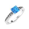 Image 2 : Natural 0.81 CTW Topaz Solitaire Ring 18K White Gold
