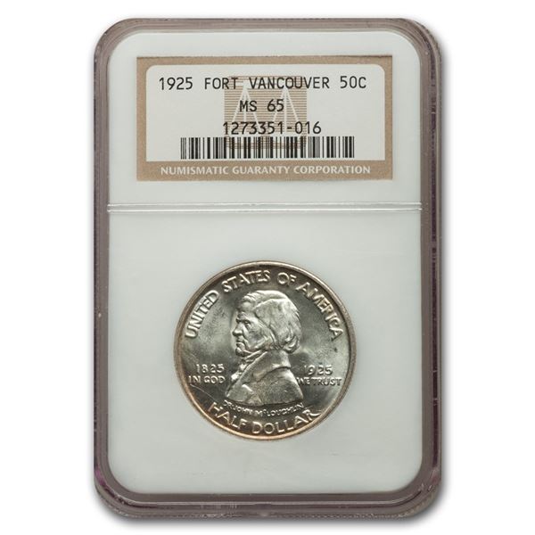 1925 Fort Vancouver Half Dollar Commem MS-65 NGC