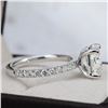 Image 4 : Natural 3.12 CTW Cushion Cut Solitaire Diamond Engagement Ring 18KT White Gold