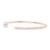 Image 1 : Natural 1.67 CTW Diamond & Pink Sapphire Bangle 14KT Rose Gold