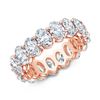 Image 1 : Natural 6.02 CTW Oval Cut Diamond Eternity Ring 18KT Rose Gold