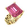 Image 2 : Natural 2.57 CTW Tourmaline Solitaire Ring 18K Yellow Gold