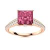 Image 1 : Natural 1.14 CTW Tourmaline & Diamond Engagement Ring 18K Rose Gold